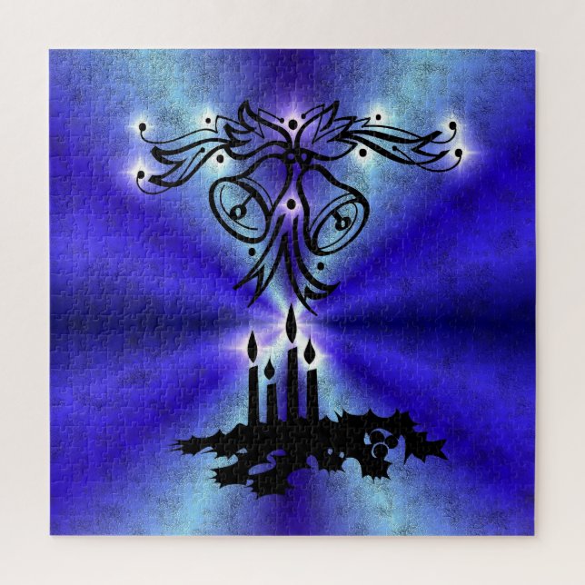 Advent, Christmas Magic on Blue Jigsaw Puzzle (Vertical)