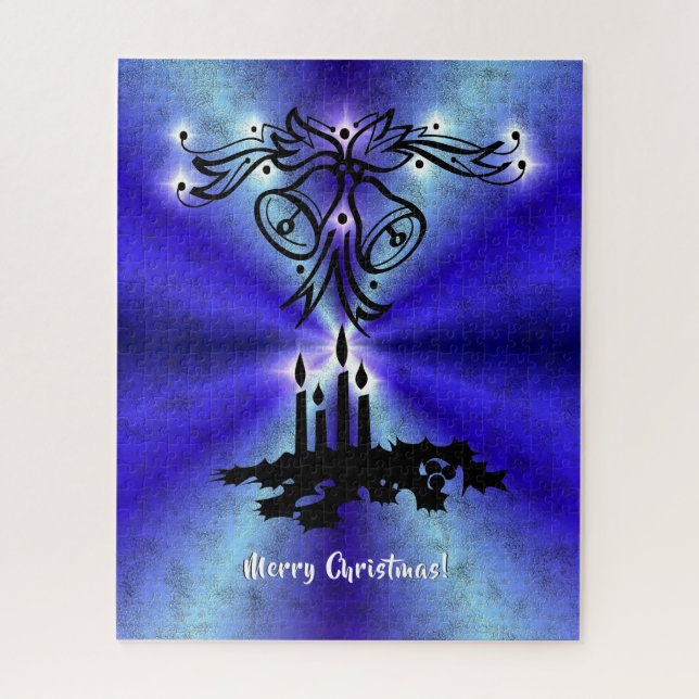 Advent, Christmas Magic on Blue Jigsaw Puzzle (Vertical)