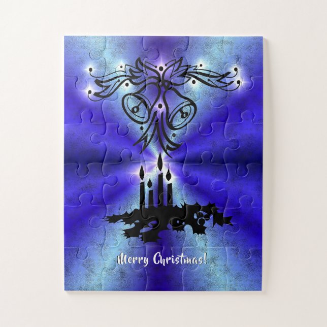 Advent, Christmas Magic on Blue Jigsaw Puzzle (Vertical)