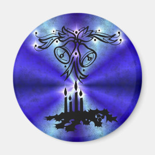 Advent, Christmas Magic on Blue Magnet
