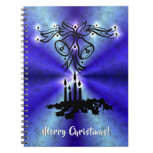 Advent, Christmas Magic on Blue Notebook