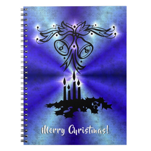 Advent, Christmas Magic on Blue Notebook (Front)