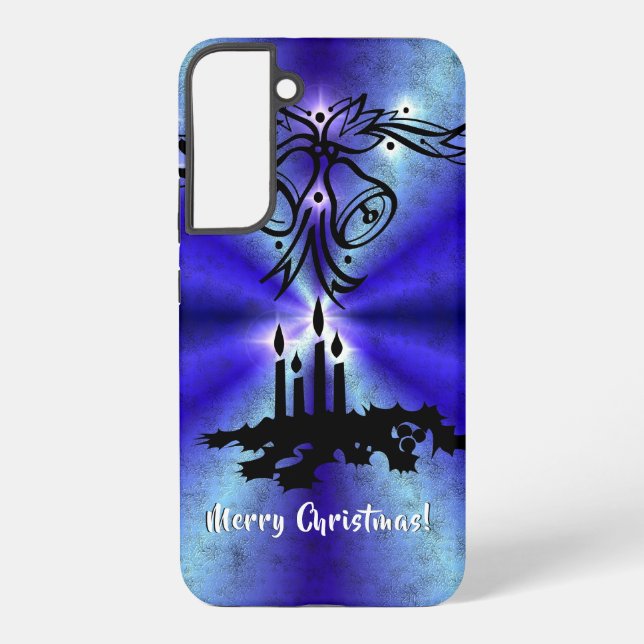 Advent, Christmas Magic on Blue Samsung Galaxy S22+ Case (Back)
