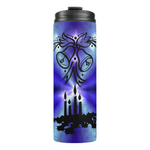Advent, Christmas Magic on Blue Thermal Tumbler