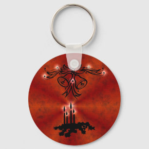 Advent, Christmas Magic on Red Key Ring