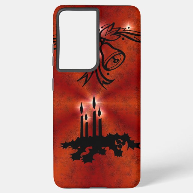 Advent, Christmas Magic on Red Samsung Galaxy S21 Ultra Case (Back)