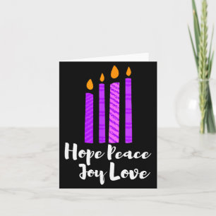 Advent Evergreen Wreath Candles Hope Peace Joy Lov Card