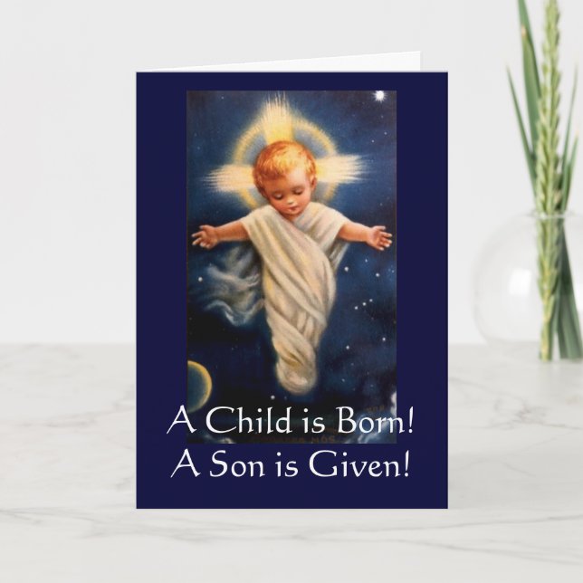 Advent Propter Nos, A Child is Born! Holiday Card (Front)