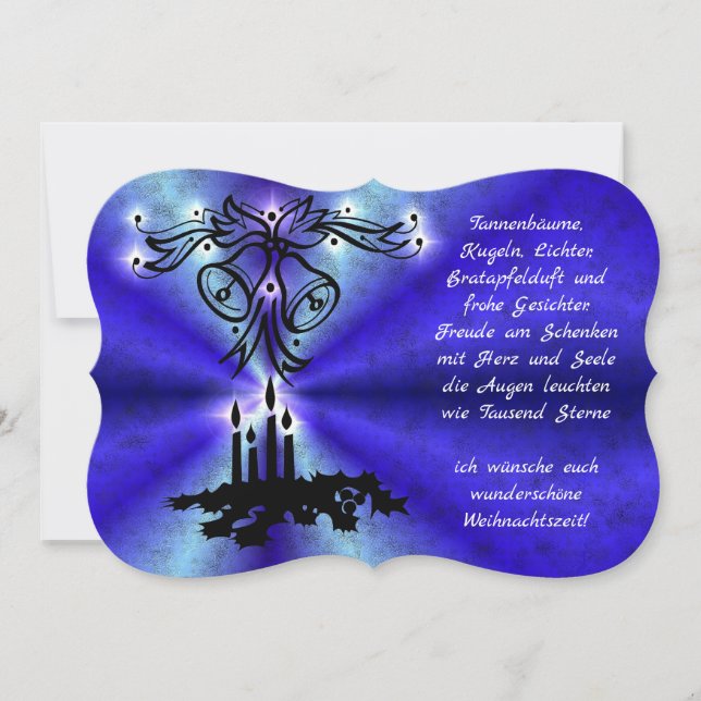 Advent, Weihnachten , Gedicht auf Deutsch Invitation (Front)