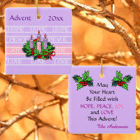 Advent Wreath on Striped Background