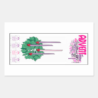 Advent Wreath Stickers: Fun & Easy Classroom Idea Rectangular Sticker