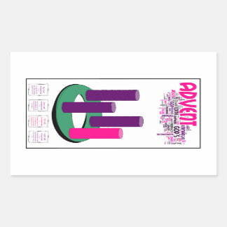 Advent Wreath Stickers: Perfect for Students! Rectangular Sticker