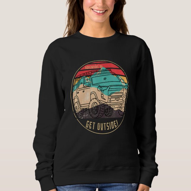 Adventure 101 4runner Into The Great Outdoors Over Sweatshirt (Front)