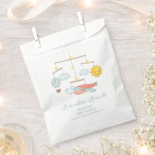 Adventure Airplane Hot Air Balloon Baby Shower Favour Bag