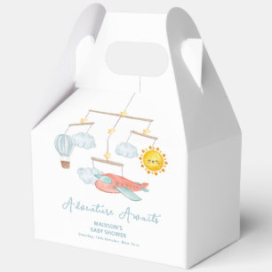 Adventure Airplane Hot Air Balloon Baby Shower  Favour Box