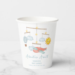 Adventure Airplane Hot Air Balloon Baby Shower Paper Cups