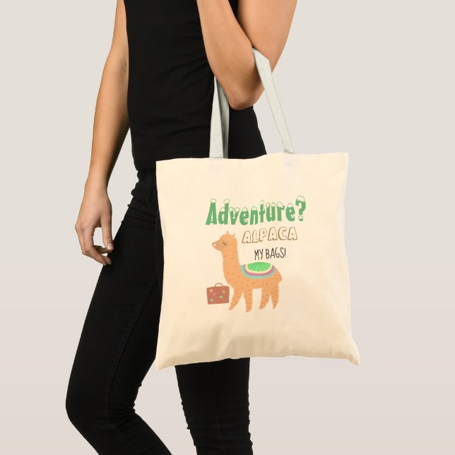Adventure Alpaca Tote Bag (Front (Product))