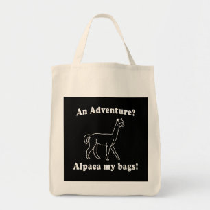 Adventure Alpaca Tote Bag