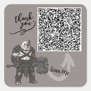 adventure American Bulldog gladiator dog T-Shirt Square Sticker