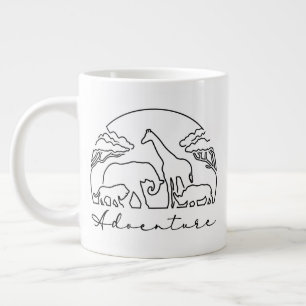 Adventure and Safari in Africa Large Coffee Mug
