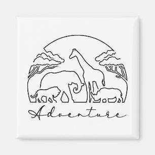 Adventure and Safari in Africa Magnet