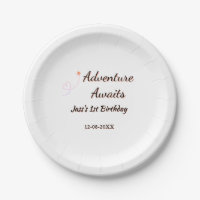 Adventure awaits 1st birthday name date planeretro