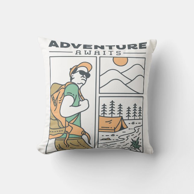 Adventure Awaits 3 Cushion (Front)