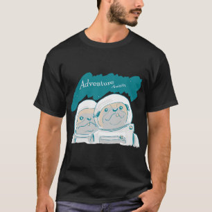 Adventure Awaits Astronaut Pugs T-Shirt