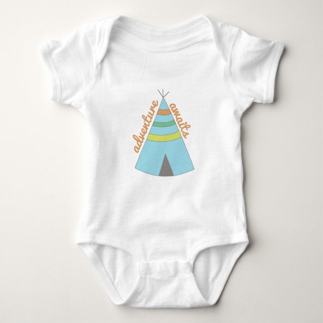 Adventure Awaits Baby Bodysuit (Front)