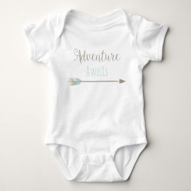 Adventure Awaits Baby Outfit Bodysuit (Front)