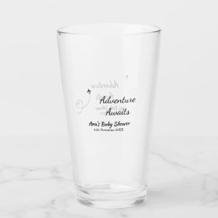 Adventure awaits baby shower add name date plane s glass