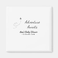 Adventure awaits baby shower add name date plane s