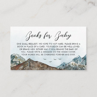 Adventure Awaits Baby Shower Books for Baby Business Card