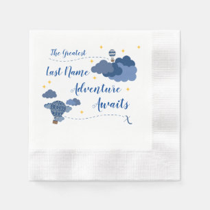 Adventure Awaits Baby Shower Design Napkin