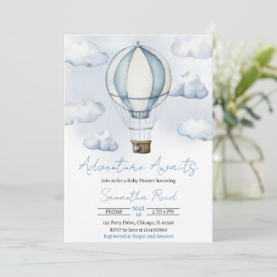  Adventure Awaits Baby Shower Invitation