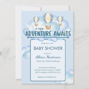 Adventure Awaits Baby Shower Invitation