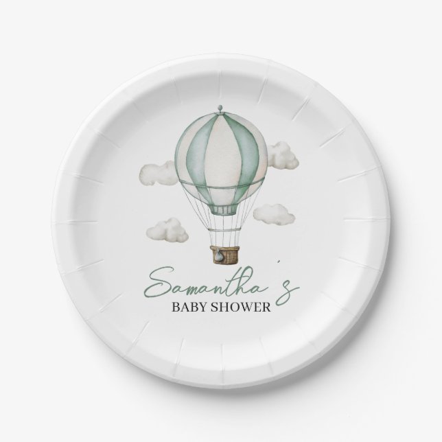 Adventure Awaits Baby Shower Paper Plate (Front)
