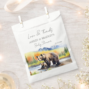 Adventure awaits bear baby shower thank you favour favour bag