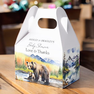 Adventure awaits bear cub mama bear baby shower favour box