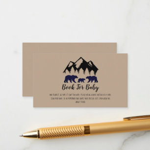 Adventure Awaits Bears Kraft Baby Book Request Enclosure Card