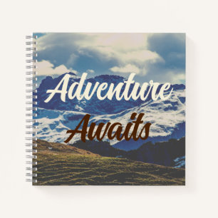 Adventure Awaits Berge Notizbuch Notebook