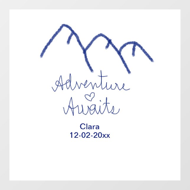 Adventure awaits blue mountain heart add name  (Sheet)