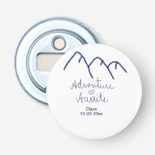 Adventure awaits blue mountain heart add name bottle opener