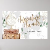Adventure Awaits, Bridal Shower Banner