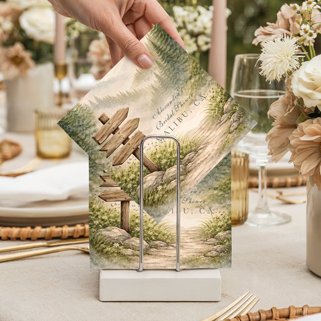 Adventure Awaits Bridal Shower Napkin (Creator Uploaded)
