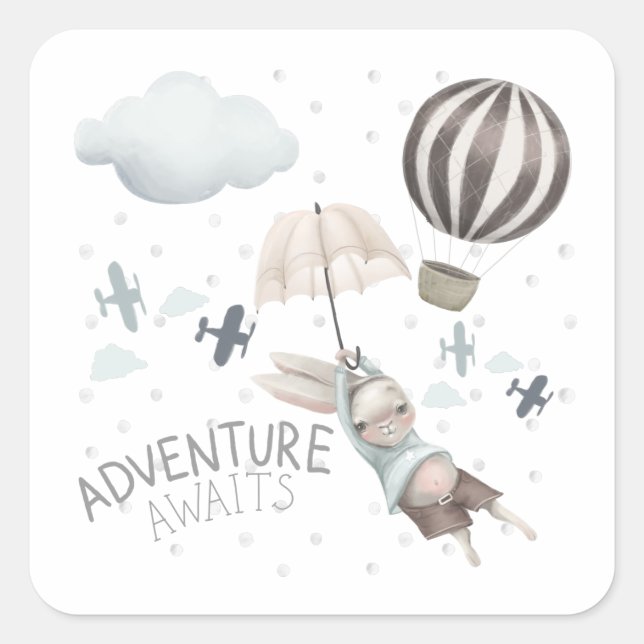 Adventure Awaits Bunny Stickers  (Front)