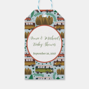 Adventure Awaits: Camper Baby Boy Shower  Gift Tags