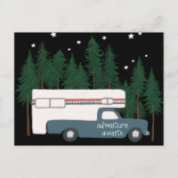 ADVENTURE AWAITS Camping Camper Truck RV