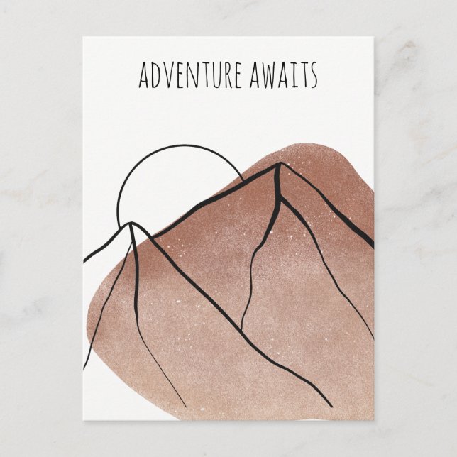 Adventure Awaits Camping Enthusiasts Postcard (Front)