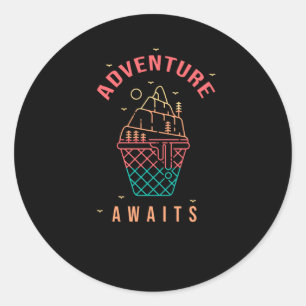 Adventure Awaits Classic Round Sticker